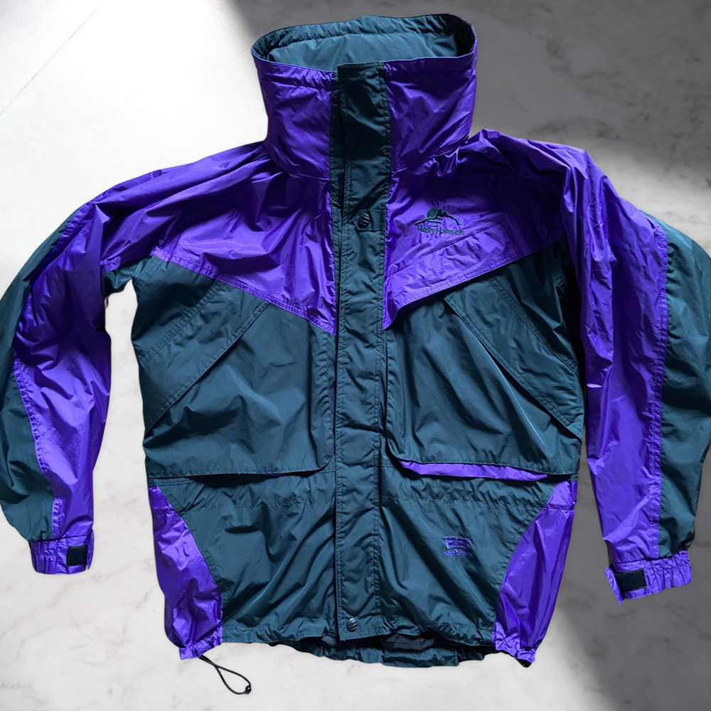 Helly Hansen Vintage 90s Ski Snowboard Dark Green Purple Men's Jacket